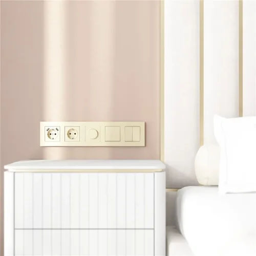 W0052911/ Рамка на 5 постов Slab (шампань софт) W0052911 - фото 3