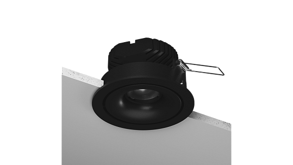 Корпус светильника потолочный встраиваемый  наклонный, COMBO10-BL, Черный, IP20, COMBO10-BL. Фото 2
