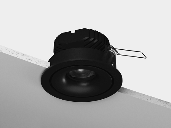 Корпус светильника потолочный встраиваемый  наклонный, COMBO10-BL, Черный, IP20, COMBO10-BL - фото
