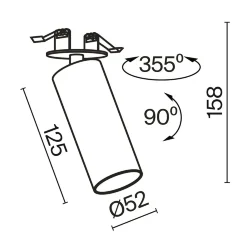 Встраиваемый светильник FOCUS LED 12Вт 4000К (Белый)