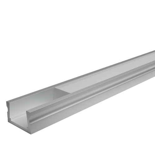 Профиль алюминиевый накладной WOLTA WAP-S-16/6/2000-A серый 6х16х2000мм - фото 1.