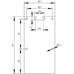 Заглушка металл 6735 сталь 1 мм
