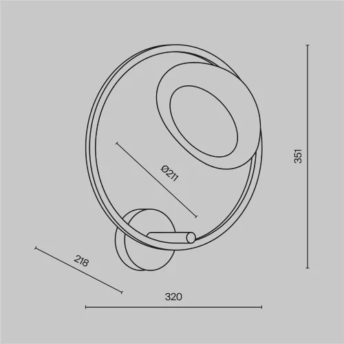 Настенный светильник (бра) Lunare 3000К 5Вт (Латунь) - фото 9