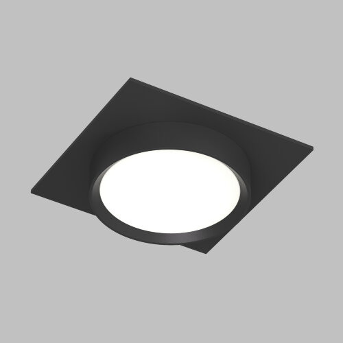 DK2091-BK Встраиваемый светильник FLAT, IP 20, до 15 Вт, GX53, LED, черный, алюминий.