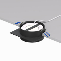 Встраиваемый светильник FLAT, IP 20, до 15 Вт, GX53, LED, черный, алюминий, Denkirs DK2091-BK