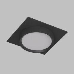 Встраиваемый светильник FLAT, IP 20, до 15 Вт, GX53, LED, черный, алюминий, Denkirs DK2091-BK