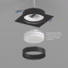 DK2091-BK Встраиваемый светильник FLAT, IP 20, до 15 Вт, GX53, LED, черный, алюминий. Фото 3