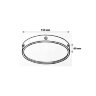 ULW-K13A 10W-5000K IP65 WHITE Светильник светодиодный влагозащищенный, Круг, Белый свет 5000K, 1200Лм, 150X60мм, Корпус белый - фото 4