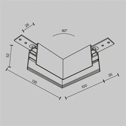 Коннектор угловой Exility накладной белый (Белый) TRA034HCL-41W - фото 6