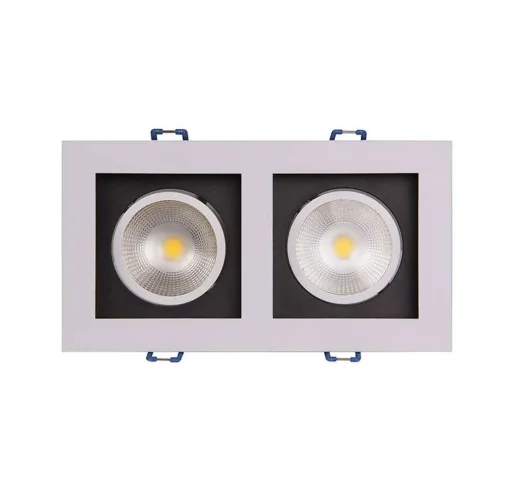 Светильник светодиодный PSP-S 212 2х8Вт 4000К IP40 24град. ДВО карданный бел. JazzWay 5005655 - фото