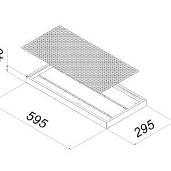 Универсальный офисный светодиодный светильник 20 Вт IP44 595x295x40 мм 4000K Призма