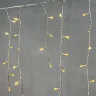 Гирлянда Бахрома 5 x 0,9 м Шампань 220В, 348 LED, Провод Прозрачный Силикон, IP65. Фото 2.