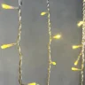 Гирлянда Бахрома 5 x 0,9 м Шампань 220В, 348 LED, Провод Прозрачный Силикон, IP65. Фото 3.