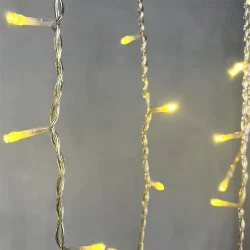 Гирлянда Бахрома 5 x 0,9 м Шампань 220В, 348 LED, Провод Прозрачный Силикон, IP65