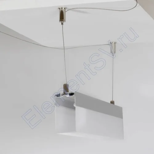 Алюминиевый профиль 204 (2000х35х61,5мм с рассеивателем) - фото.