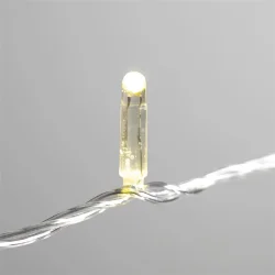 Гирлянда Нить с Колпачком 10м Шампань 24В, 100 LED, Провод Прозрачный ПВХ, IP65