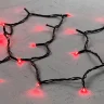 Гирлянда Нить 10м Красная 24В, 100 LED, Провод Черный ПВХ, IP54. Фото 3.