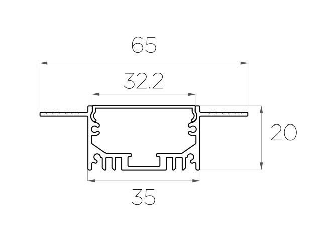 Профиль алюминиевый под шпаклевку LC-LPSH-2065-2 Anod - фото 3