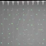 Гирлянда Занавес 1 x 6 м Зеленый 220В, 600 LED, Провод Прозрачный ПВХ, IP54. Фото 1.