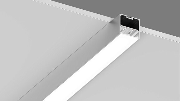 Подвесной/накладной алюминиевый профиль Design LED LS 5050, 2500 мм, анодированный, LS.5050-R. Фото 2