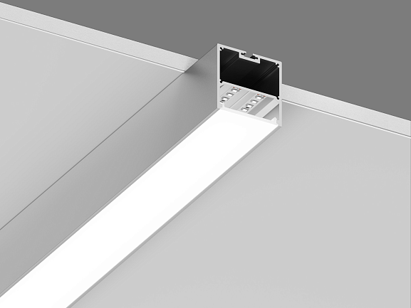 'Подвесной/накладной алюминиевый профиль Design LED LS 5050, 2500 мм, анодированный, LS.5050-R. Фото 4