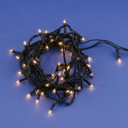 UDL-S0500-050-DGA WARM WHITE IP20 MINI Гирлянда с контроллером, 5м, 50 миниламп накаливания, Теплый белый свет, Провод зеленый, TM Uniel