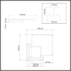 Потолочный светильник «Sonex» 7737/60L, серия: PINE (накладной) - -