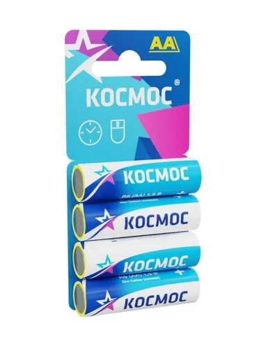 Элемент питания солевой AA/R6 4хBL (блист.4шт) КОСМОС KOCR64BL - фото