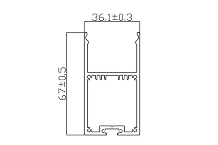 Алюминиевый профиль LC3567 178 (2000х35х67мм с рассеивателем) - фото II
