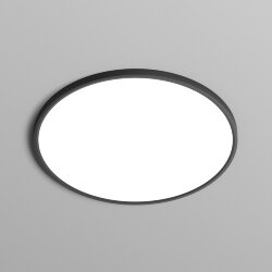 Накладной светильник THIN, IP40, 50W, 3000K/4000K/6500K, переключатель цветовой температуры на корпусе, черный, полимер, Denkirs DK6524-BK