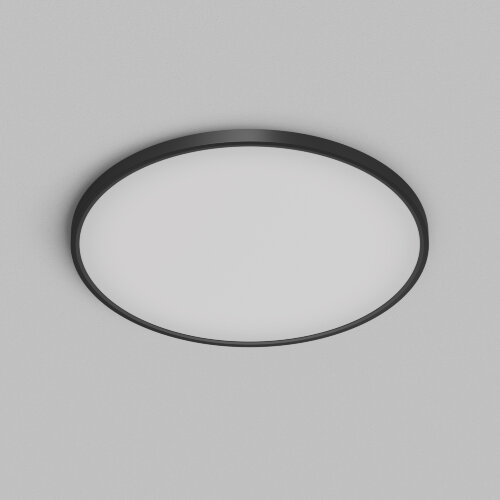 DK6524-BK Накладной светильник THIN, IP40, 50W, 3000K/4000K/6500K, переключатель цветовой температуры на корпусе, черный, полимер. Фото 2
