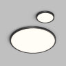 DK6524-BK Накладной светильник THIN, IP40, 50W, 3000K/4000K/6500K, переключатель цветовой температуры на корпусе, черный, полимер. Фото 3