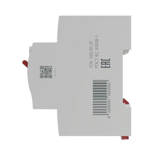 Выключатель дифференциального тока (УЗО) 2п (1P+N) 25А 30мА тип AC MDL100 YON MDL100-2P2-25-AC - фото 3