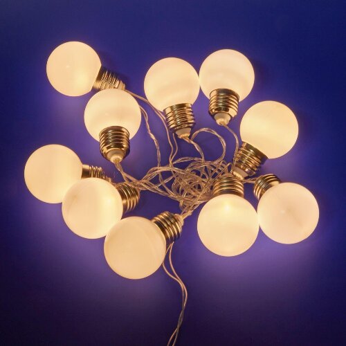 ULD-S1800-010-STB-3AA WARM WHITE IP20 BULBS Гирлянда светодиодная Лампочки, на батарейках 3AA не в-к, 1.8м, 10 светодиодов, Теплый белый свет, Провод прозрачный, TM Uniel - фото 1