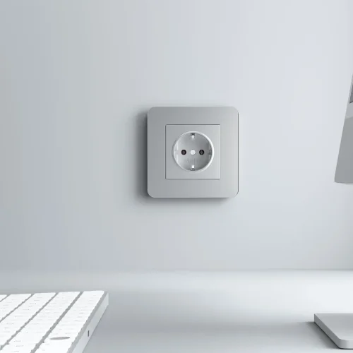 Рамка из металла на 1 пост Platinum алюминий W0012606 - фото 3