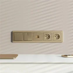 Рамка из поликарбоната на 5 постов Stream шампань W0052111