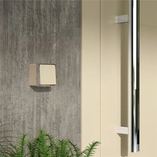 Выключатель одноклавишный влагозащищенный Gallant шампань рифленый W5010210 - фото 3