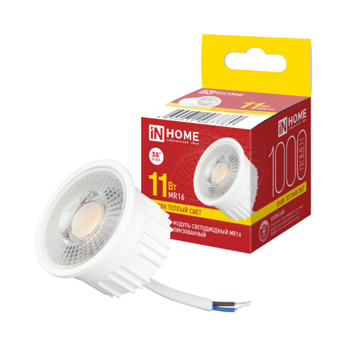 Модуль светодиодный с линзой LED-MD MR16L 11Вт 230В 3000К 1000Лм линза 38° IN HOME - Фото