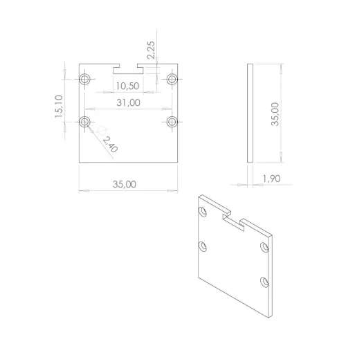 Заглушка для профиля LC-LP-3535 (175) - фото II