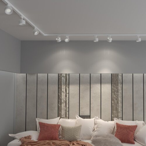 Светильник трехфазный трековый светодиодный с переключателем цветовой температуры «Novotech» 358976, серия: GIRO. Фото 2.