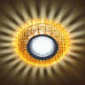 DLS-L143 GU5.3 GLASSY-LIGHT TEA Светильник декоративный встраиваемый, серия Luciole, Без лампы, цоколь GU5.3, Доп, светодиодная подсветка 3Вт, Стекло, Зеркальный-светло-коричневый - фото 6