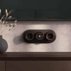 ТВ розетка коричневая Ретро W5683014