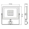 Прожектор светодиодный PFL-SC SENSOR 30Вт 6500К IP54 190-260В ДО закален. матов. стекло датчик движения инфракрасный JazzWay 5001411 - фото 7