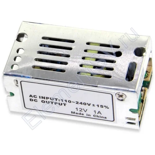 Блок питания S-12-12 ZP3 (220V, 12V, 1A, 12W) - фото.
