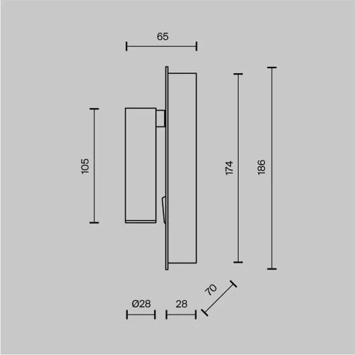 Встраиваемый настенный светильник (бра) Mirax 3000К 3Вт IP 20 (Черный) - фото