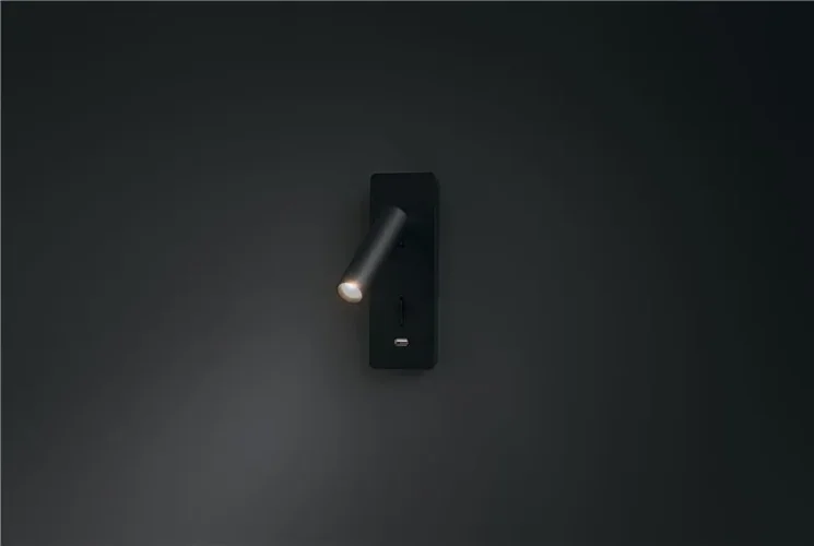 Встраиваемый настенный светильник (бра) Mirax 3000К 3Вт IP 20 (Черный) - фото 3