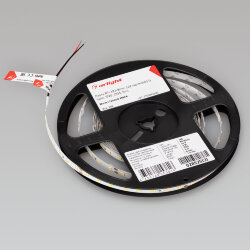 Светодиодная лента RT-A80-8mm 24V Warm3500 (6 W/m, IP20, 2835, 5m) (Arlight, Открытый)