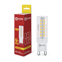 Лампа светодиодная LED-JCD 9Вт 230В G9 3000К 860Лм IN HOME