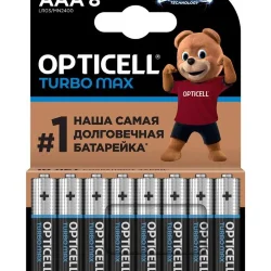 Элемент питания алкалиновый AAA/LR03 (блист. 8шт) Turbo Max Opticell 6053008