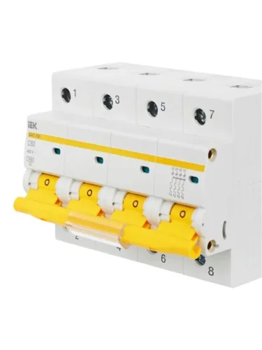 Выключатель автоматический модульный 4п C 80А 10кА ВА47-100 KARAT IEK MVA40-4-080-C - фото 8
